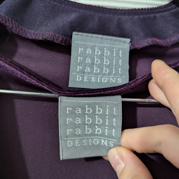 Rabbit Rabbit Rabbit Deep Purple Velvet Maxi Dress with Jacket - Picture 8 of 9